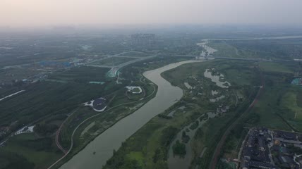 陕西西安咸阳沣河航拍2019年DJI_0074