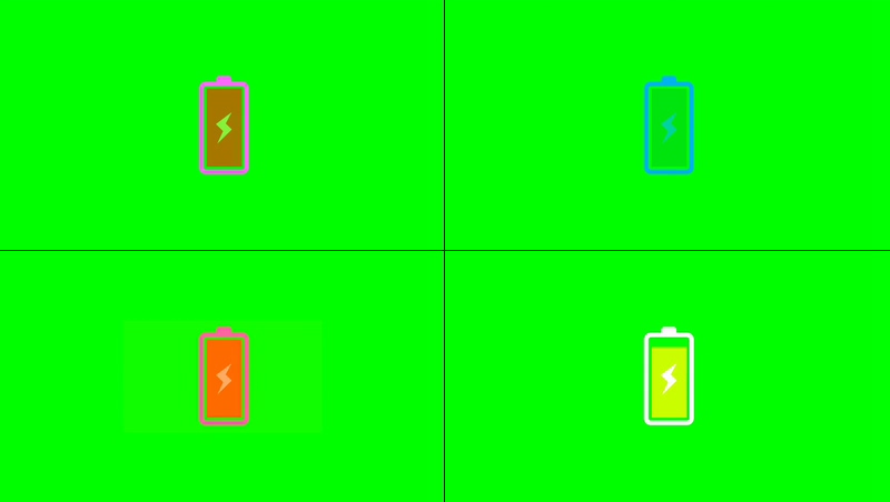 绿幕视频素材电池电量