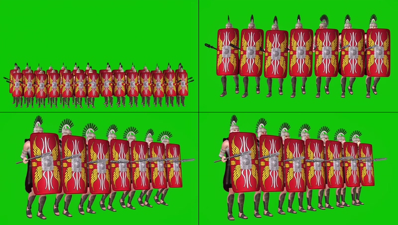 绿幕视频素材罗马士兵