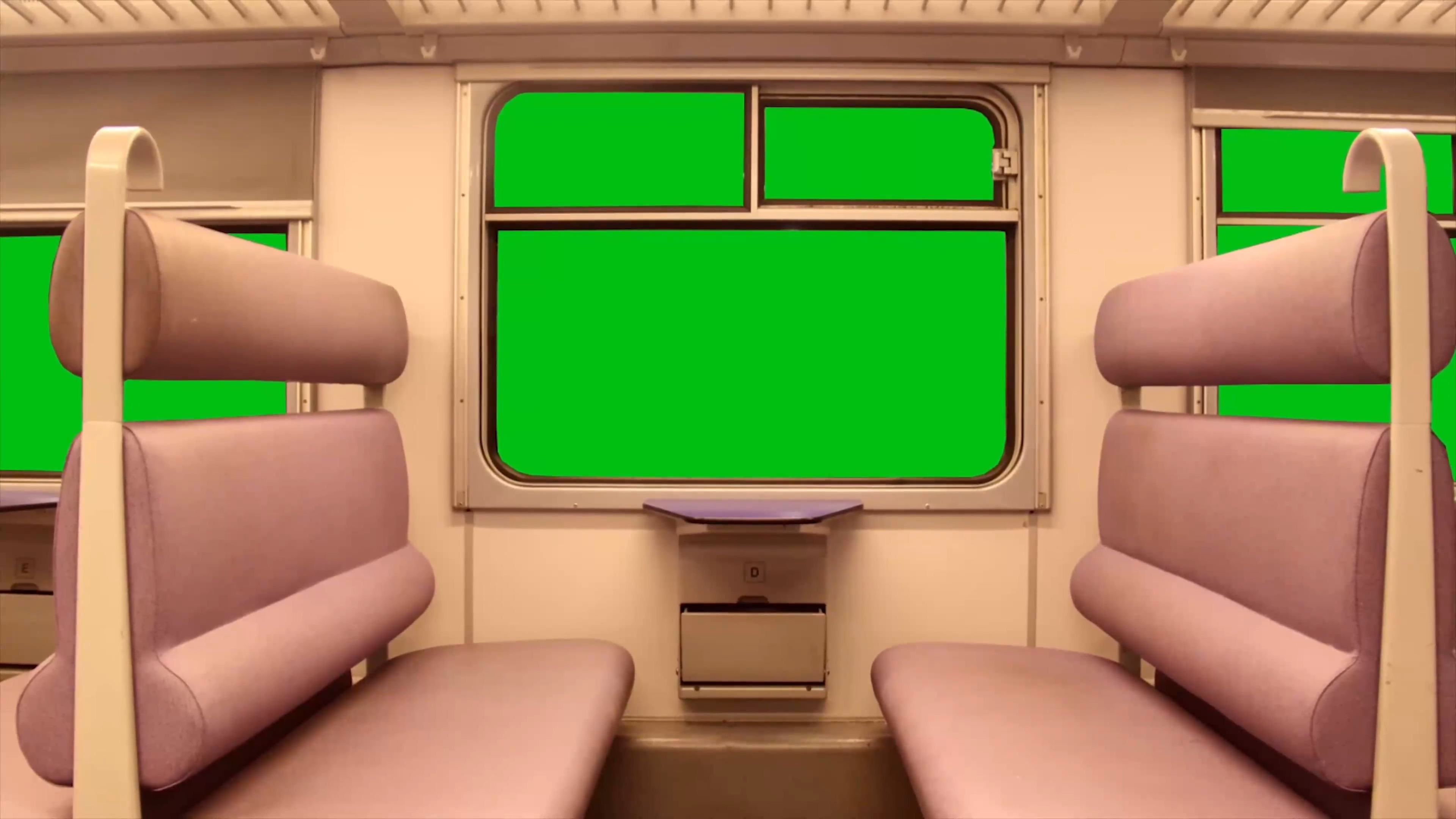 绿幕视频素材火车车厢