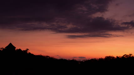傍晚丛林山野黄昏日落实拍高清视频素材