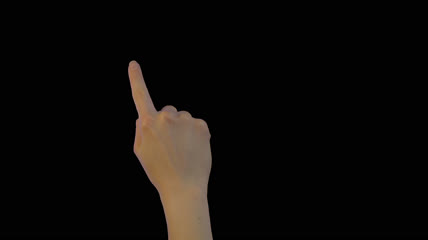 通道真实人手手势