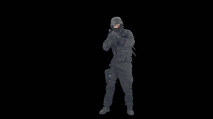士兵射击动作
