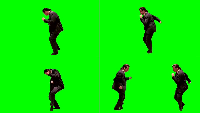 绿幕视频素材跳舞男子