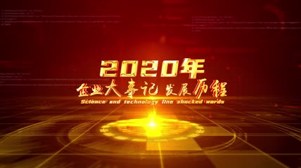 红色时间轴科技图文展示1