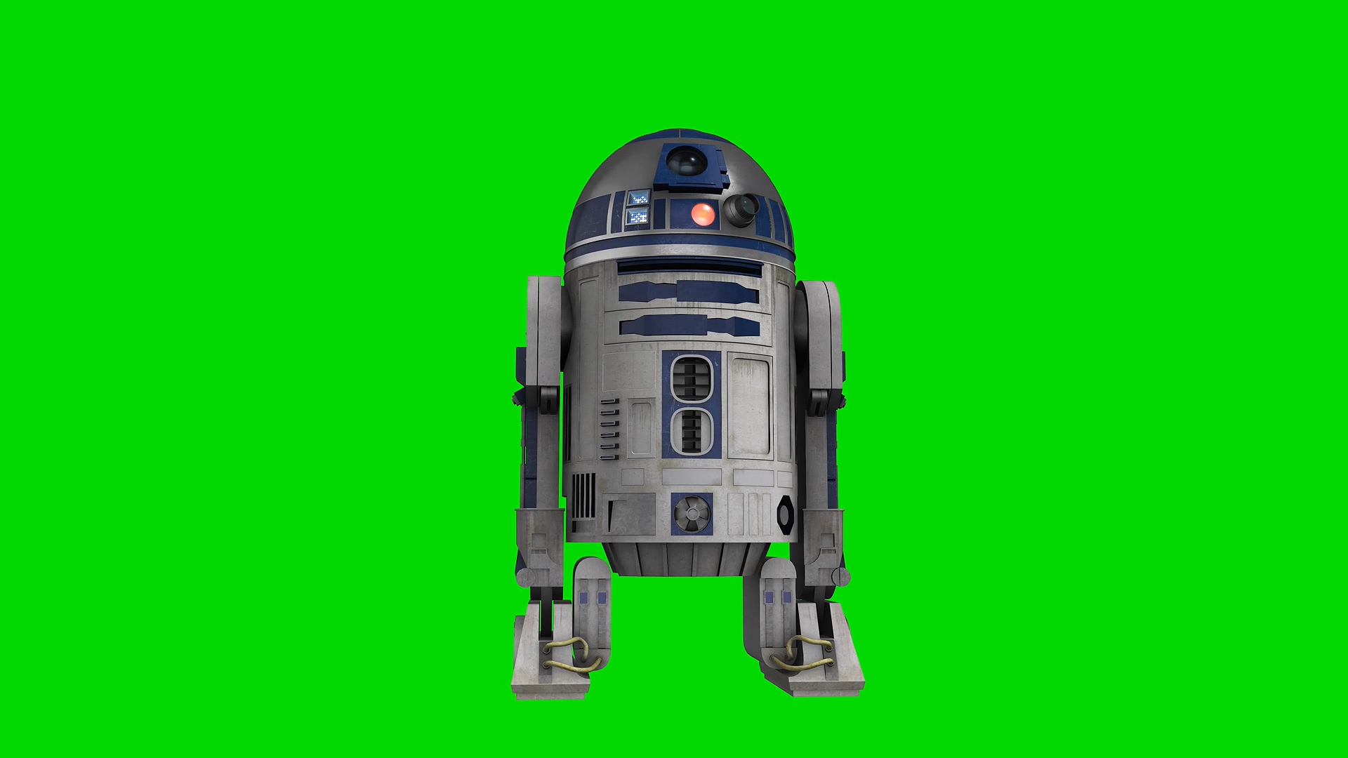 绿幕视频素材R2D2机器人