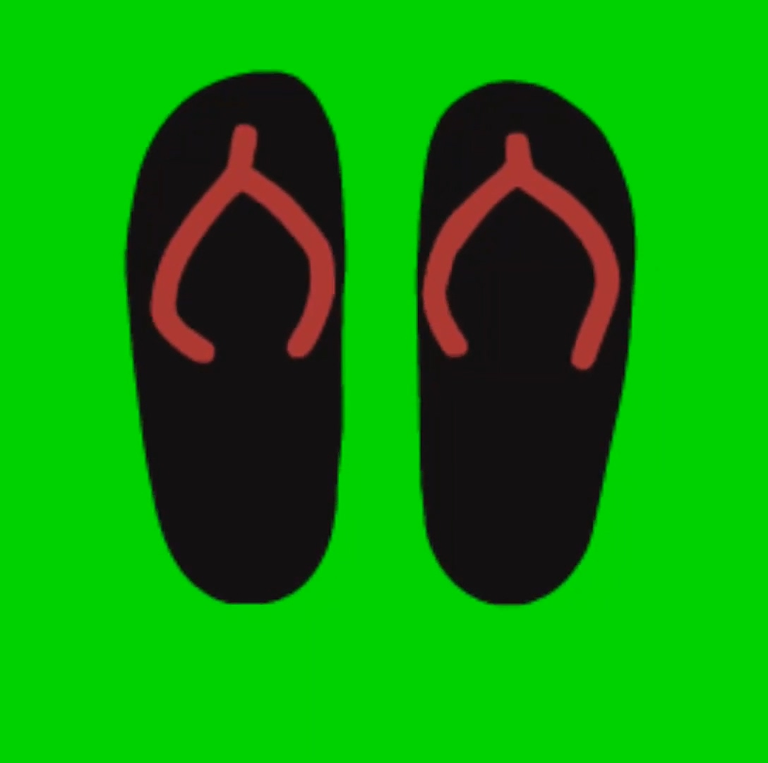 绿幕视频素材拖鞋