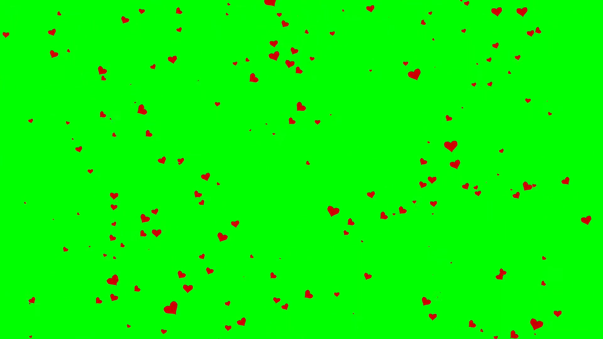 绿幕视频素材红色爱心