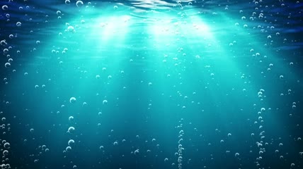 水底气泡阳光照射水面