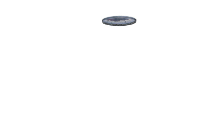 外星UFO飞碟缓慢靠近 透明通道