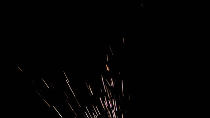 火花光束 烟花 火花四射 透明通道