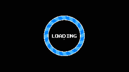 蓝色loading 下载图标素材 透明通道