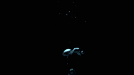 水泡上升 水花 透明通道