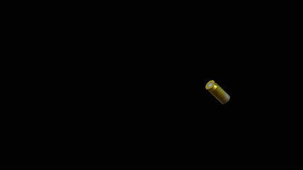 旋转的子弹壳 高清素材 透明通道