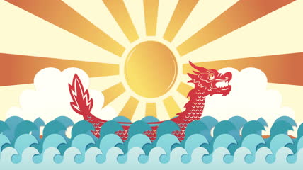 端午节赛龙舟中国风背景