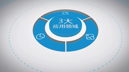 4K蓝色简洁企业分类应用模板1