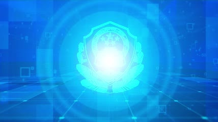 蓝色科技军警公安片头AE模板