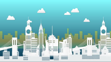 城市动画效果背景