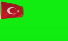 土耳其国旗绿屏抠像