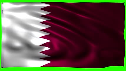 卡塔尔国旗绿屏抠像