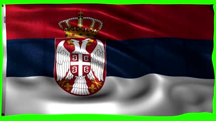 塞尔维亚国旗绿屏抠像