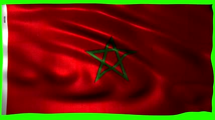 摩洛哥国旗绿屏抠像