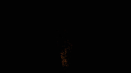 火焰燃烧灰烬 透明通道 4K 可循环