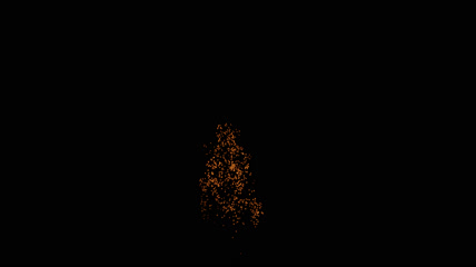 余烬向上漂浮 透明通道 4K