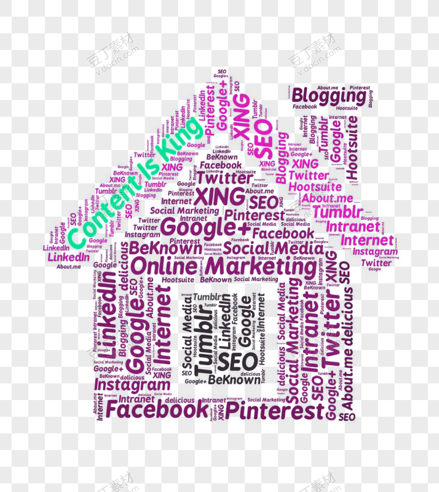 房子形状的互联网图标