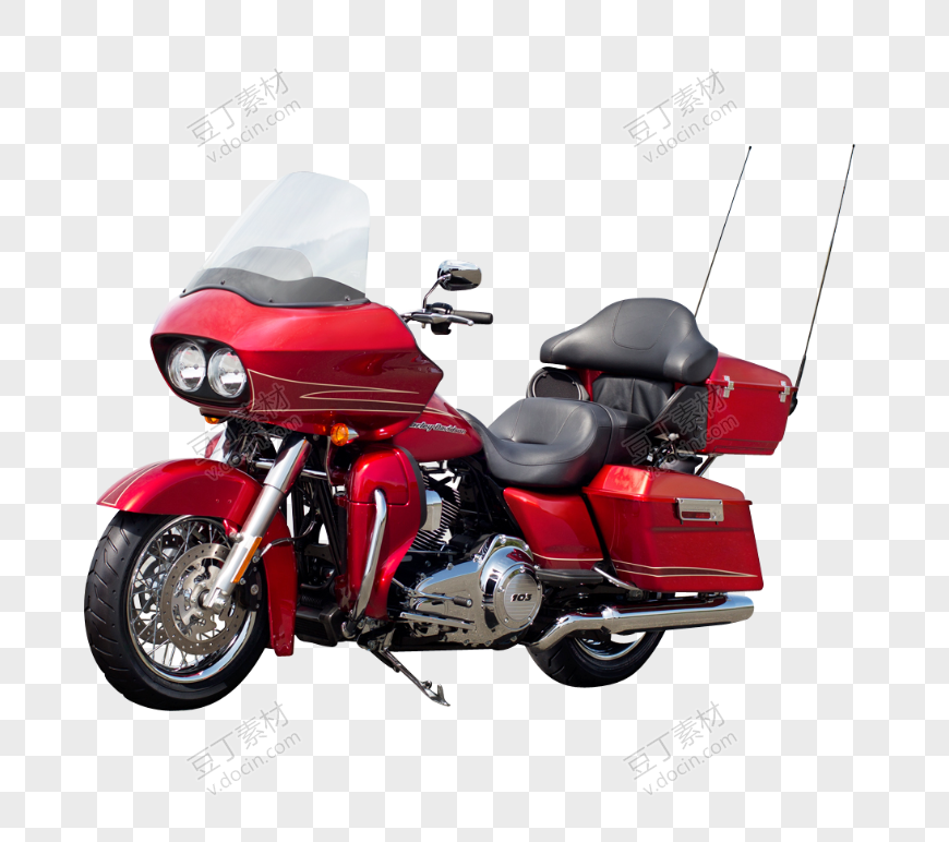 哈雷戴维森红色摩托车