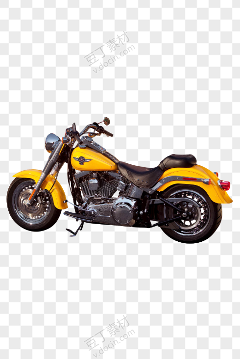 哈雷戴维森黄色摩托车
