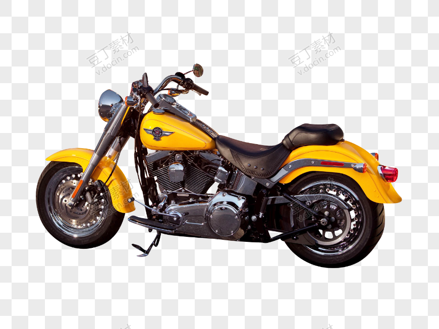 哈雷戴维森黄色摩托车