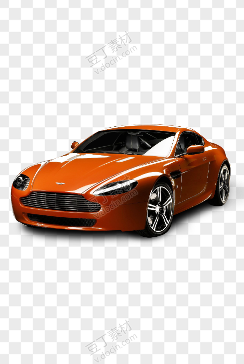 阿斯顿马丁V8华帝N400橙色汽车