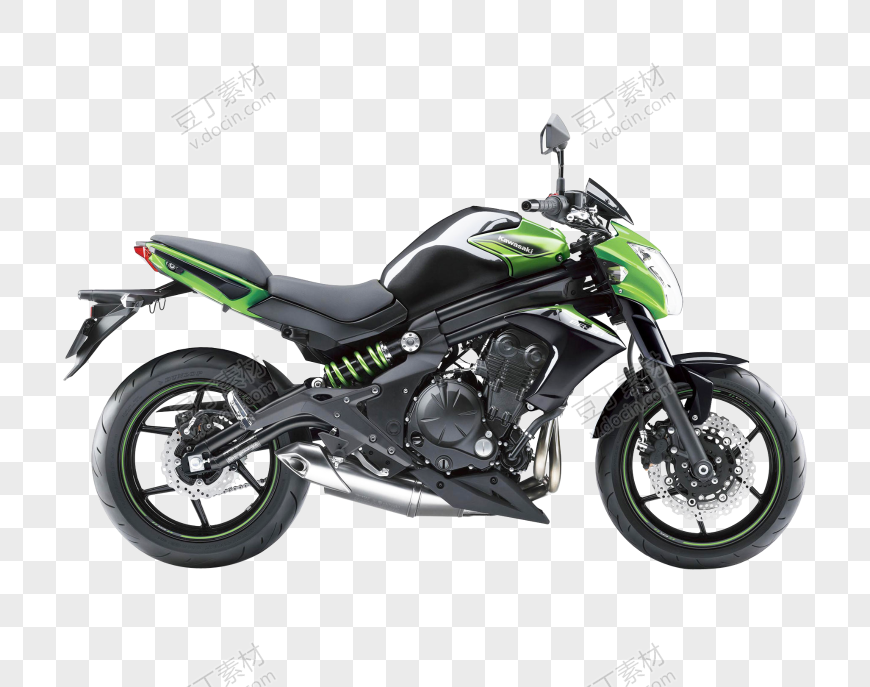 绿色ASAKI摩托车