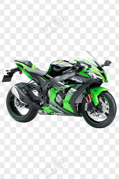川崎忍者绿色摩托车