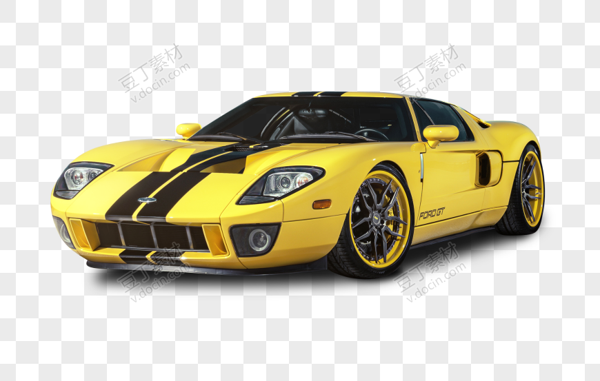黄色福特GT汽车