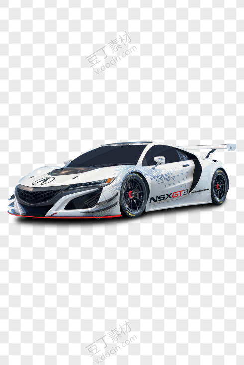 Acura NSX GT3赛车白色汽车