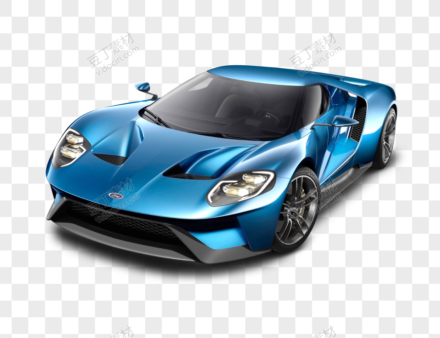 蓝色福特GT汽车