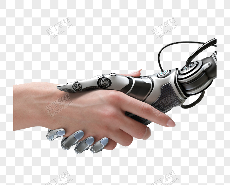 和机器人握手图片