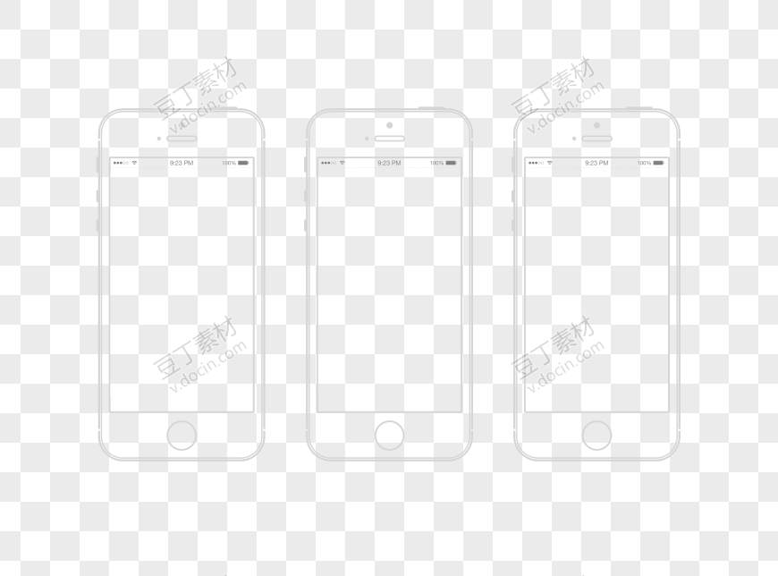 苹果6手机黑白线稿