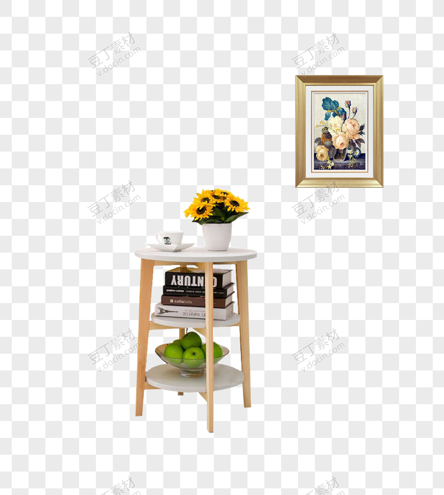 家居花架墙画图片