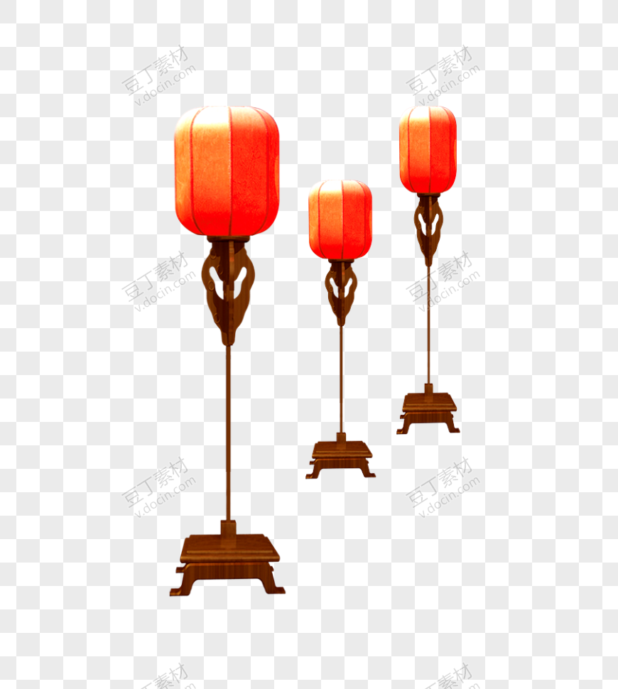 红色宫灯元素