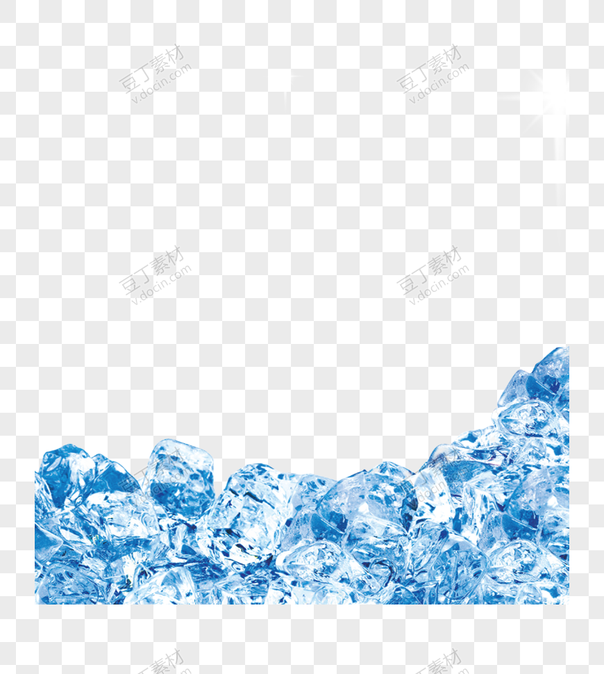 晶块冰块晶块冰块蓝色设计元素