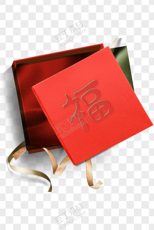 红色礼物包装盒