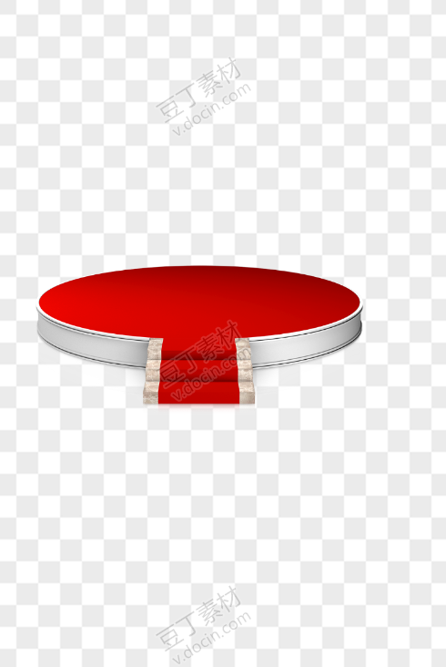红色圆盘台子