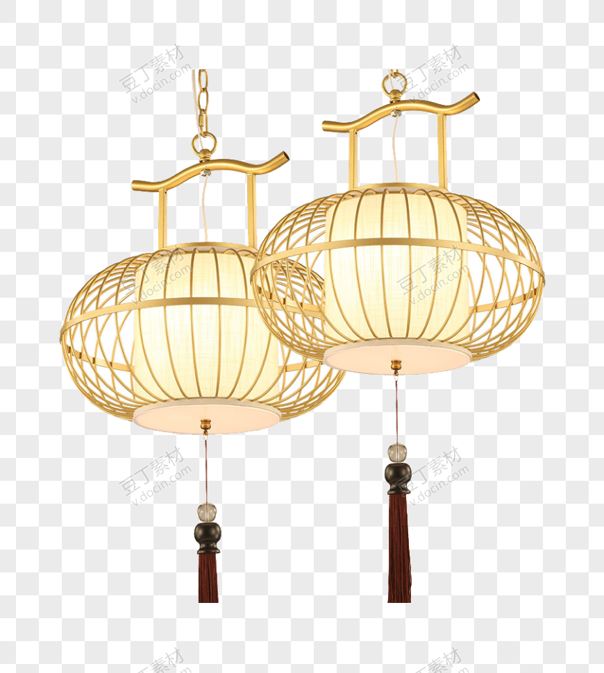 新中式古典鸟笼吊灯