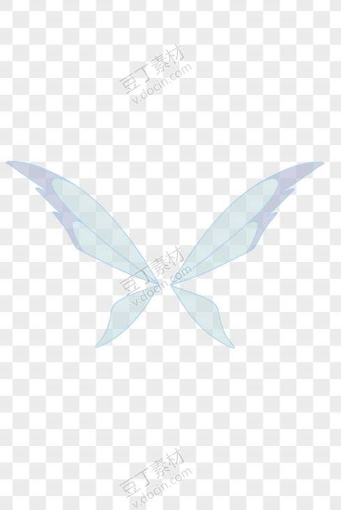 淡蓝色蝴蝶翅膀