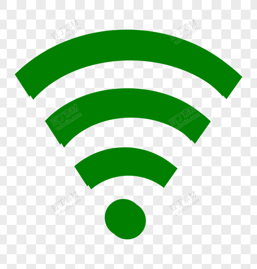 绿色wifi信号标志