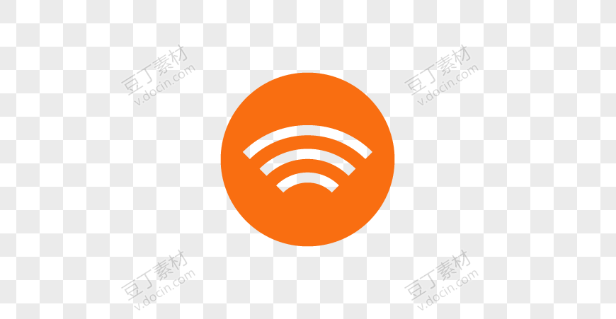 橘色wifi信号标志