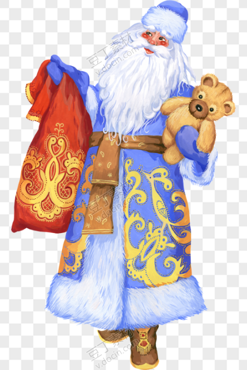 穿蓝孢的圣诞老人